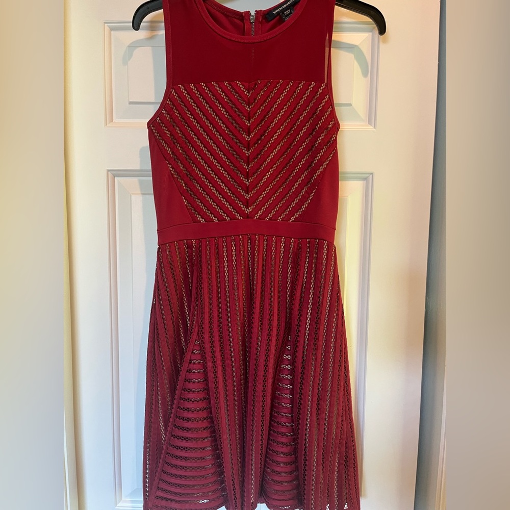 Red French Connection Sleeveless Dress - XXS